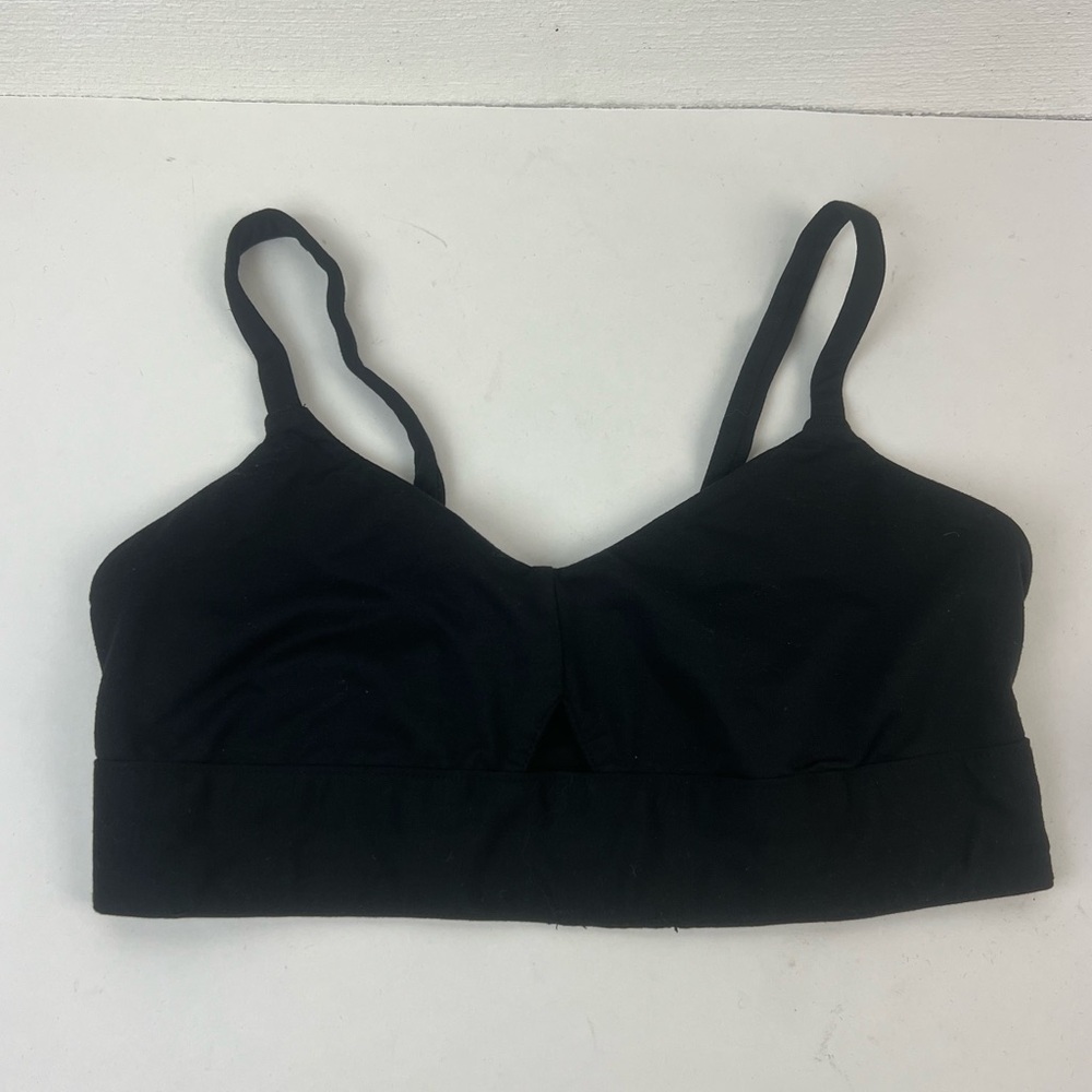 Fabletics Black Sports Bra, Small